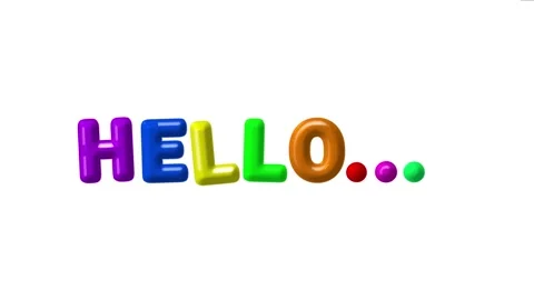 Hello animated text greeting hello colorful colors balloons confetti loopin.. Stock Footage 266033254