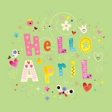 Hello April Stock-Illustration
