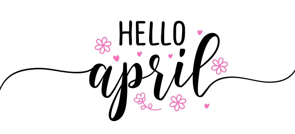 Hello April Stock Illustration