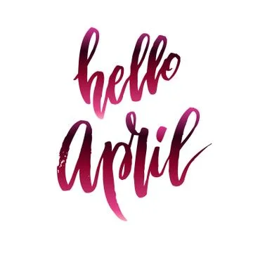 Hello april quote. Stock Illustration