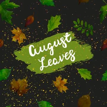 Hello August. Vector illustration Stock Illustration