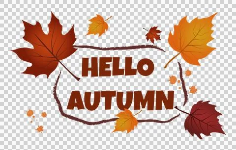 Hello autumn background Stock Illustration