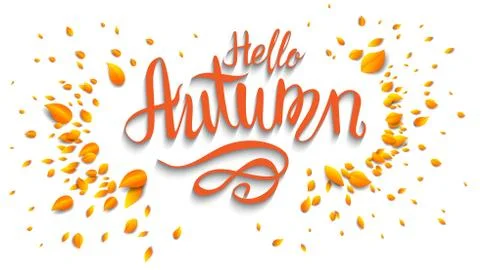 Hello autumn banner Stock Illustration