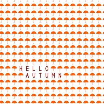 Hello autumn card Stock Illustration