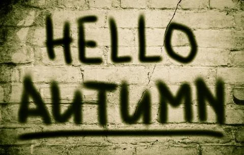 Hello Autumn Concept Stock Illustration