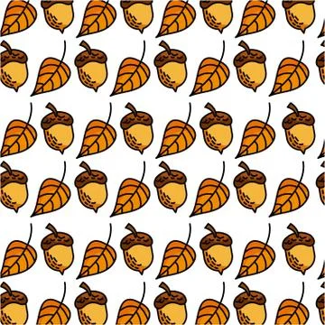 Hello autumn decoration seamless pattern design Illustrazione stock
