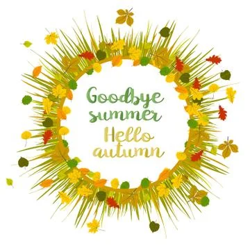 Hello autumn. Goodbye summer Illustrazione stock
