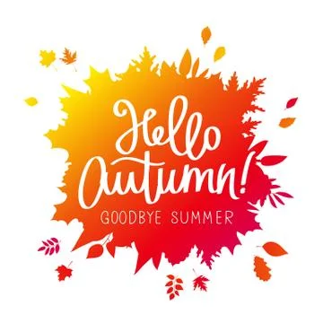 Hello, Autumn. Goodbye, Summer Stock Illustration