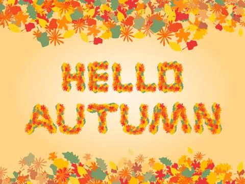 Hello autumn Illustrazione stock