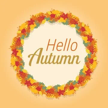 Hello autumn Stock Illustration