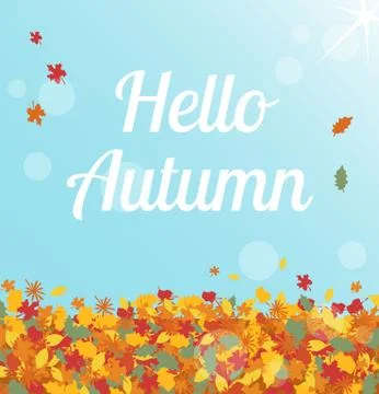 Hello autumn Stock Illustration