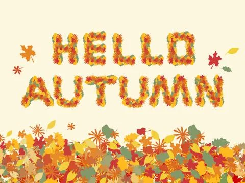 Hello autumn Stock Illustration