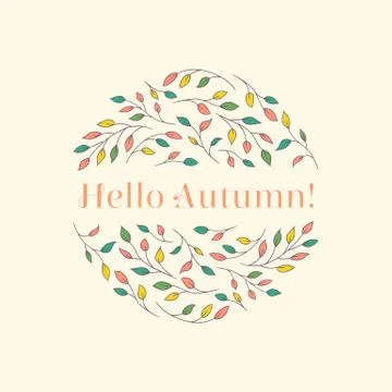 Hello autumn Stock-Illustration