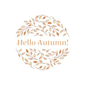 Hello autumn Stock-Illustration