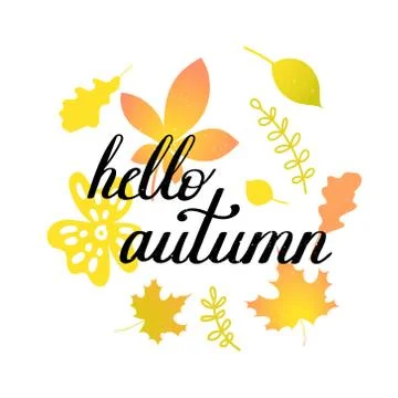 Hello autumn Stock Illustration