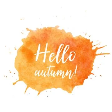 Hello autumn text plate vector. Hello autumn text plate vector, background for Stock Illustration