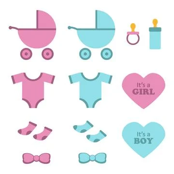 Hello baby set, vector. Stock Illustration