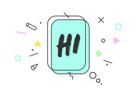 Hello. Banner, speech bubble Illustrazione stock