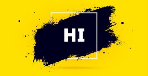 Hello. Banner, speech bubble Stock Illustration