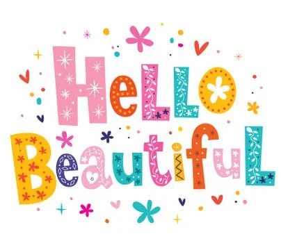 Hello beautiful Stock-Illustration