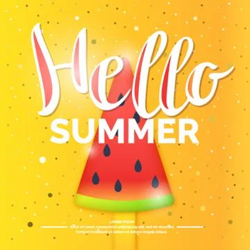 Hello best summer. Stock Illustration