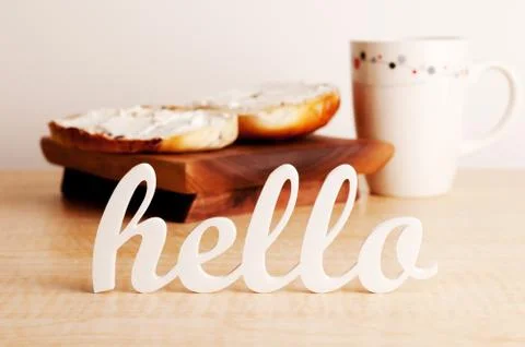 Hello to Breakfast 库存照片