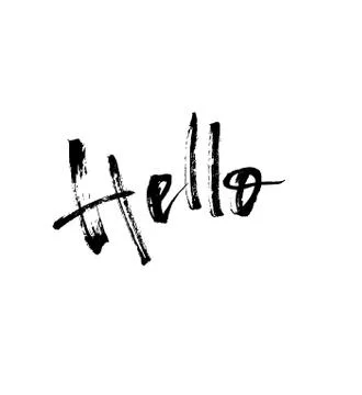 Hello brush lettering. Stock Illustration