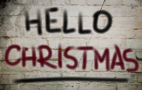 Hello Christmas Concept Stock-Illustration