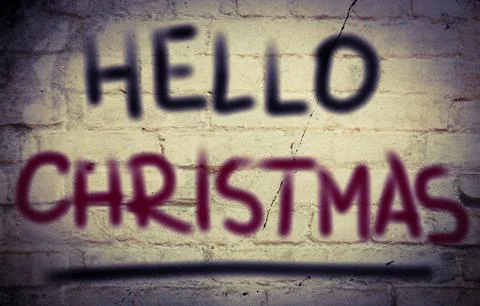 Hello Christmas Concept Stock-Illustration