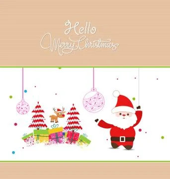 Hello Christmas Illustrazione stock