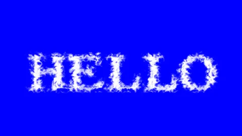 Hello cloud text effect blue isolated background Stock Footage 138721869