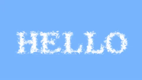 Hello cloud text effect sky isolated background Stock Footage 138721870