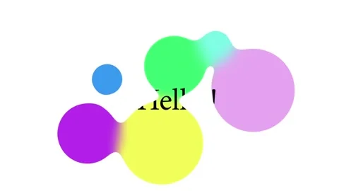 Hello colorful circles in white background 動画素材 153489591
