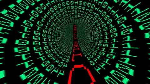 Hello data tunnel Illustrazione stock