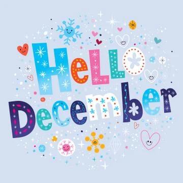 Hello december Stock Illustration