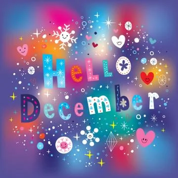 Hello December Ilustração Stock