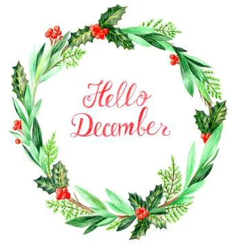 Hello December Stock Illustration