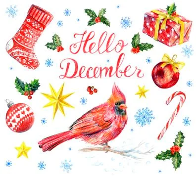 Hello December Stock Illustration