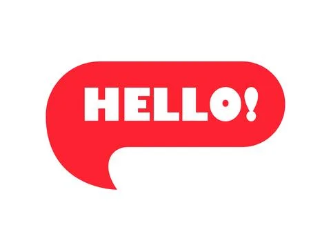 Hello dialogue balloon icon in flat style. Speech bubble vector illustratio.. Stock Illustration