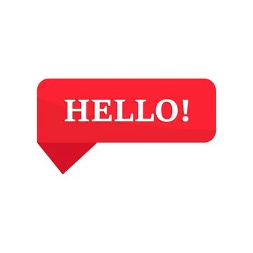 Hello dialogue balloon icon in flat style. Speech bubble vector illustratio.. Stock Illustration