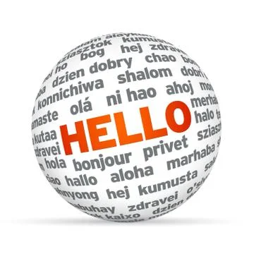 Hello in different languages Stock Illustration