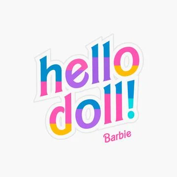 Hello Doll Barbie slogan, vector illustration Stock Illustration