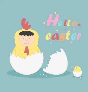 Hello easter 스톡 일러스트