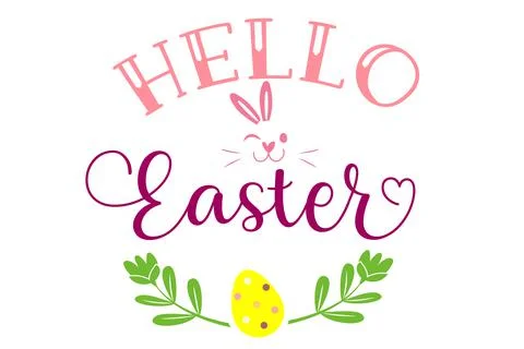 Hello easter typography design Stock-Illustration