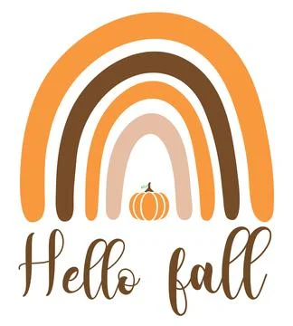 Hello Fall Pumpkin Stock-Illustration