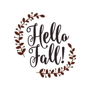 Hello Fall ,typography t shirt design, tee print, t-shirt design Stock Illustration