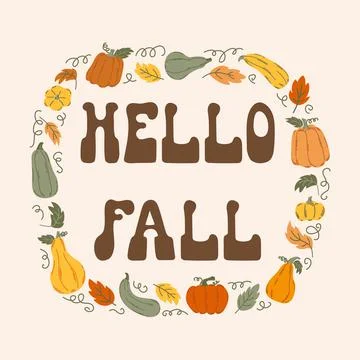 Hello fall2 Stock Illustration