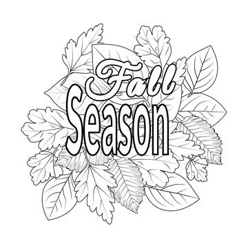 Hello, falling vector art natural autumn leaf of hand-drawn illustration Stock Illustration