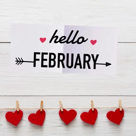 Hello february Stock Footage 298004889