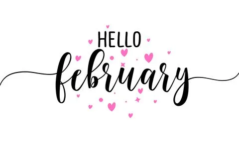 Hello February Stock Illustration
